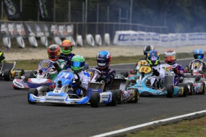 Ricciardo Kart driver Jace Matthews leading the way in KA1 (Pic: Coopers Photography)