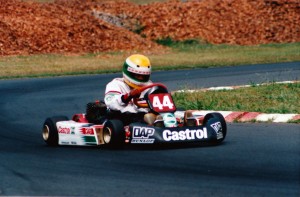 James Courtney in action during his karting days