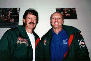 Jim Morton (left) with long-time engine builder Ken Mitchell