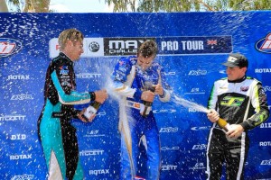 The champagne flowing on the DD2 Podium (Pic: Coopers Photography)