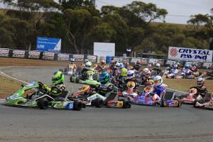 Aaron Cameron leading the KZ2 Field at Monarto (Pic: Coopers Photography)