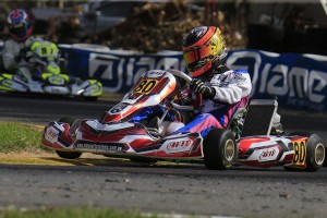 Jaiden Jin became the first driver from Singapore to win a heat race in the Australian Kart Championship (Pic: Coopers Photography)