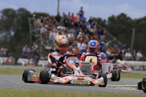  Two-time World Champion Paolo De Conto (#1) in action during the 2017 Race of Stars. (Pic: Coopers Photography)